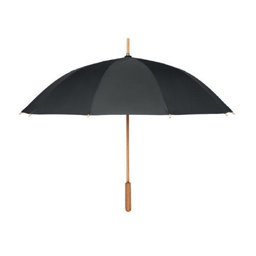 Зонт RPET/бамбук (черный)