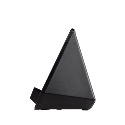 Настольная Bluetooth колонка (3Вт) "Smart Pyramid" с часами и беспроводным (15W) зарядным устройством, с подсветкой логотипа, черный
