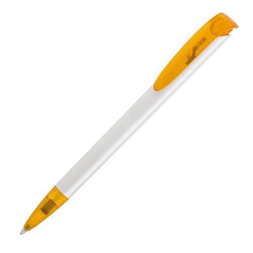 Ручка шариковая JONA T, белый/оранжевый прозрачный#, белый с оранжевым