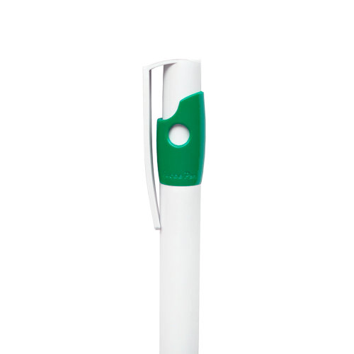 Ручка шариковая KIKI (белый, ярко-зеленый)