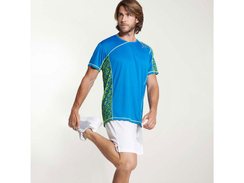 Спортивная футболка Sochi мужская, принтованый бирюзовый