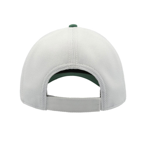 Бейсболка "Campus", 6 клиньев, белый/зеленый, 100% полиамид, 244 г/м2 (зеленый, белый)