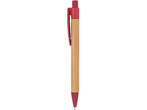 Шариковая ручка STOA с бамбуковым корпусом, красный