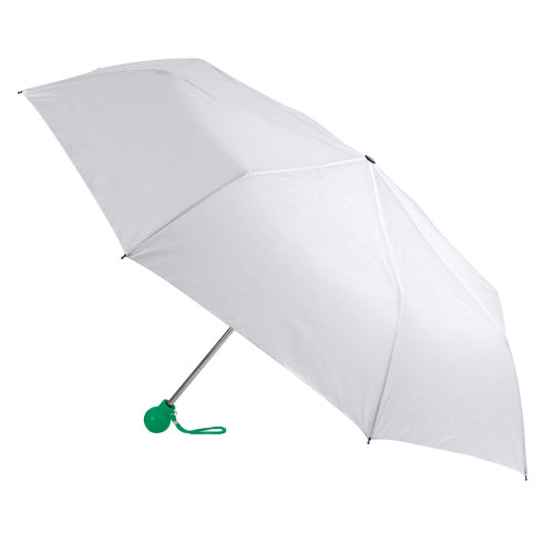 Зонт складной FANTASIA, механический (белый, зеленый)