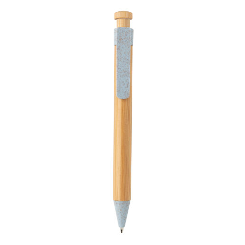 Бамбуковая ручка с клипом из пшеничной соломы