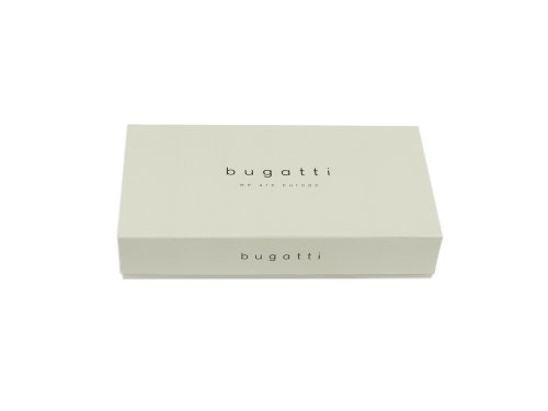 Портмоне BUGATTI Bomba, с защитой данных RFID, чёрное, кожа/полиэстер, 12х2х9,5 см