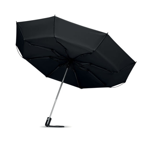 Складной реверсивный зонт (черный)