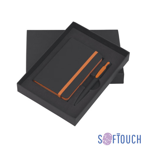 Набор подарочный "Таранто", покрытие soft touch#, черный с оранжевым