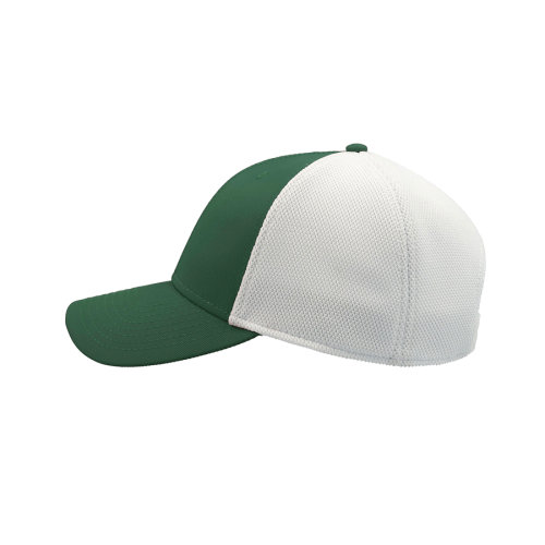 Бейсболка "Campus", 6 клиньев, белый/зеленый, 100% полиамид, 244 г/м2 (зеленый, белый)