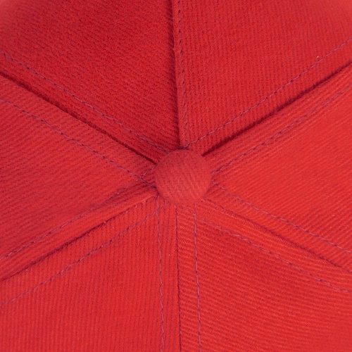 Бейсболка PREMIUM S, 5 клиньев, металлическая застежка (красный)