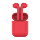 Наушники беспроводные с зарядным боксом TWS AIR SOFT, цвет красный  (красный)