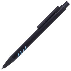 Ручка шариковая с грип-вставками TATTOO (черный, голубой)