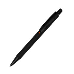 Ручка шариковая ENIGMA, металл, софт-покрытие (черный, оранжевый)