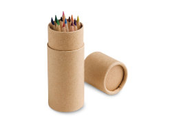 CYLINDER. Коробка с 12 цветными карандашами, Натуральный