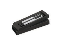 HUDSON. Набор шариковой ручки и механического карандаша из алюминия, Сатин серебро