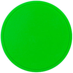 Лейбл из ПВХ Dzeta Round, L, зеленый неон