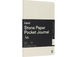 Карманная записная книжка-блокнот с мягкой обложкой Karst формата A6, листы без линования, бежевый