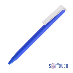 Ручка шариковая "Clive", синий, покрытие soft touch, синий с серебристым