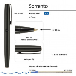 Ручка роллер  SORRENTO (черный/серебристый)