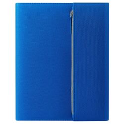 Папка А4  "PATRIX"  с блокнотом и карманом  на молнии, синяя, полиэстер 600D (синий)