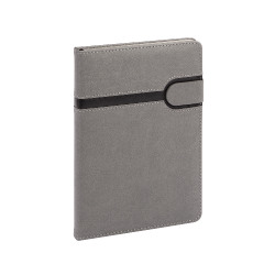 Ежедневник недатированный "Бари", формат А5, серый с черным
