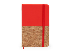 Блокнот А6 IRIS с комбинированной обложкой, натуральный/красный