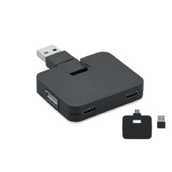 4-портовый USB-хаб (черный)