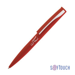 Ручка шариковая "Dial", покрытие soft touch, красный с серебристым