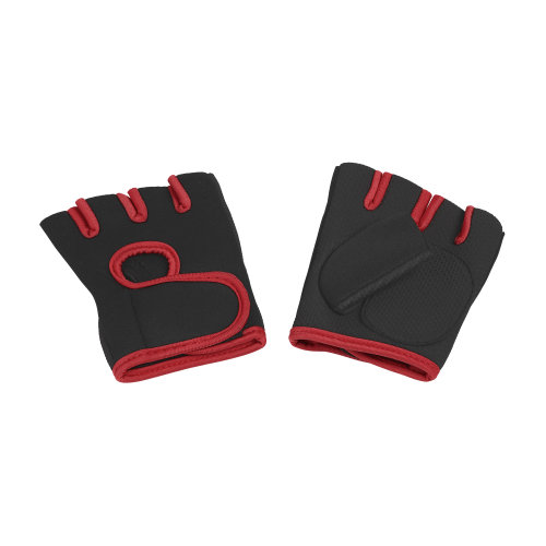 Перчатки для фитнеса "Рекорд" размер M, черный с красным