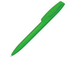 Шариковая ручка Coral Gum  с прорезиненным soft-touch корпусом и клипом., светло-зеленый