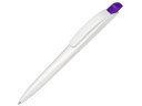 Ручка шариковая пластиковая Stream, белый/фиолетовый