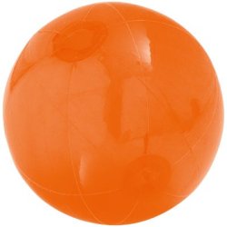Надувной пляжный мяч Sun and Fun, полупрозрачный оранжевый