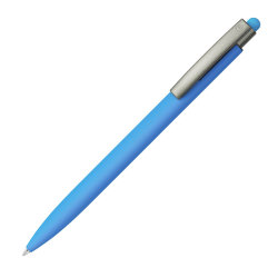 ELLE SOFT, ручка шариковая,  голубой, металл, синие чернила (глубокий синий)
