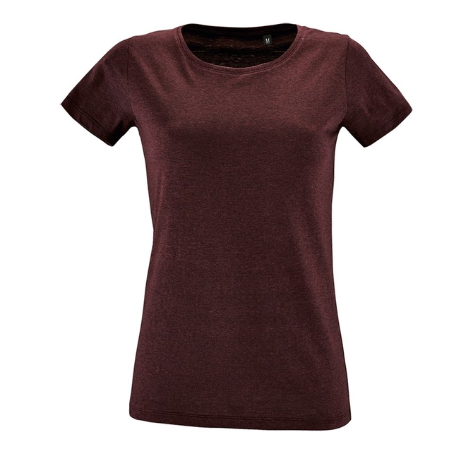 Футболка женская Regent Fit Women бордовый меланж, размер XL