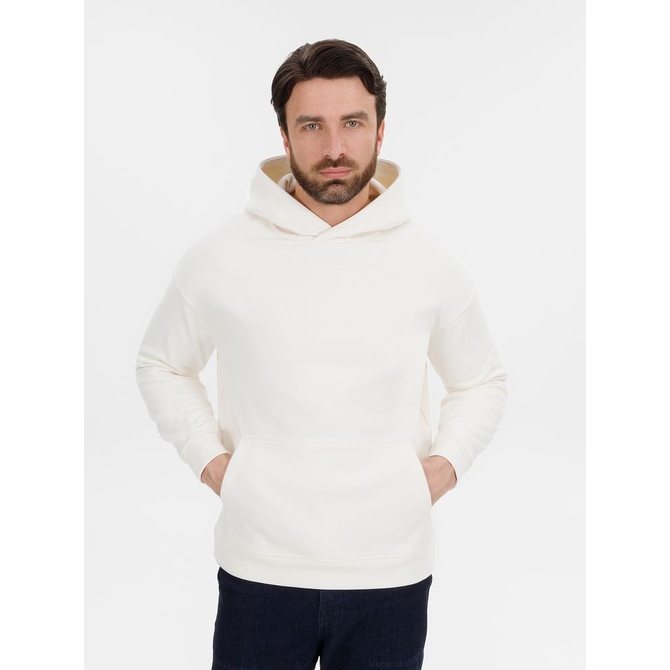 Худи оверсайз унисекс Snuggie, молочно-белое, размер XS/S