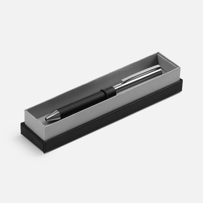 Ручка шариковая Eyeshot Soft Touch в футляре, черная