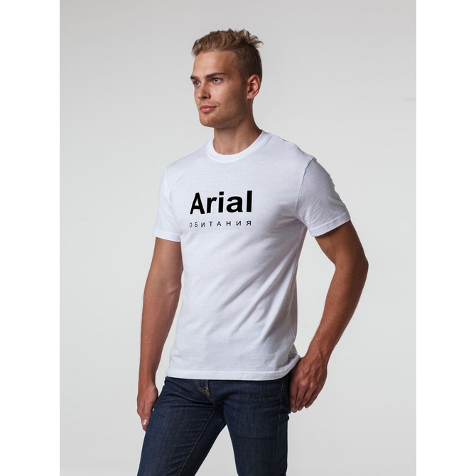 Футболка Arial обитания, белая, размер L