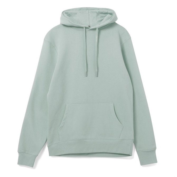 Толстовка с капюшоном унисекс Hoodie, серо-зеленая, размер XXL