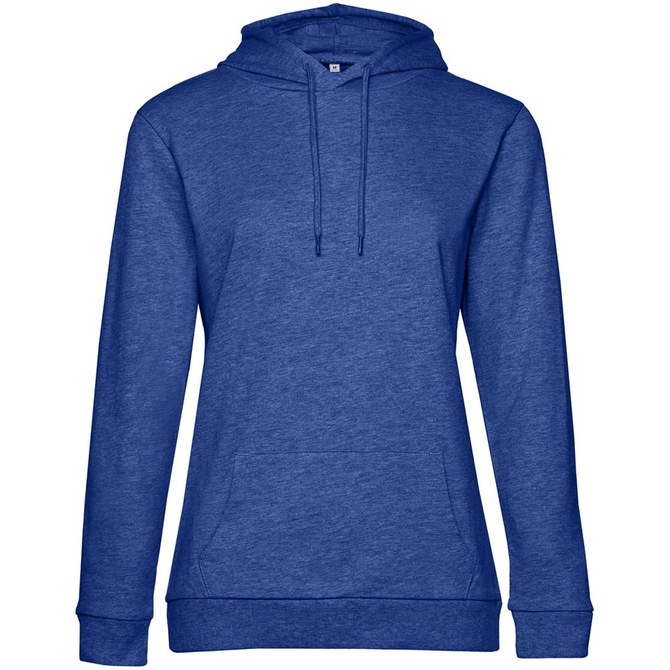 Толстовка с капюшоном женская Hoodie, ярко-синий меланж, размер M
