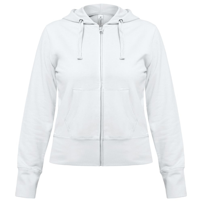 Толстовка женская Hooded Full Zip белая, размер XS