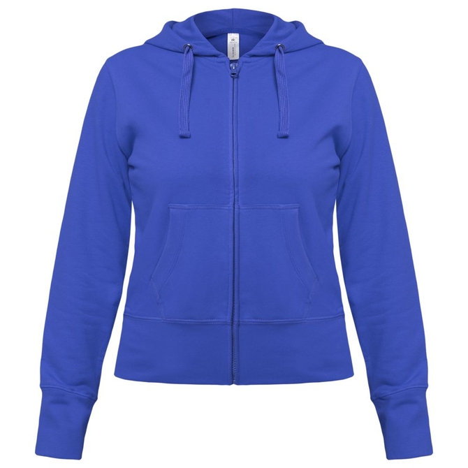 Толстовка женская Hooded Full Zip ярко-синяя, размер XS
