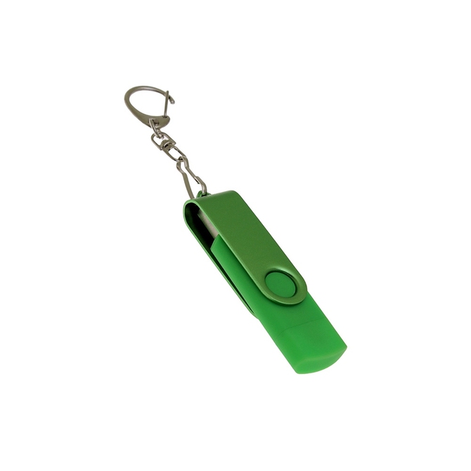 USB 3.0- флешка на 32 Гб с поворотным механизмом и дополнительным разъемом Type-C