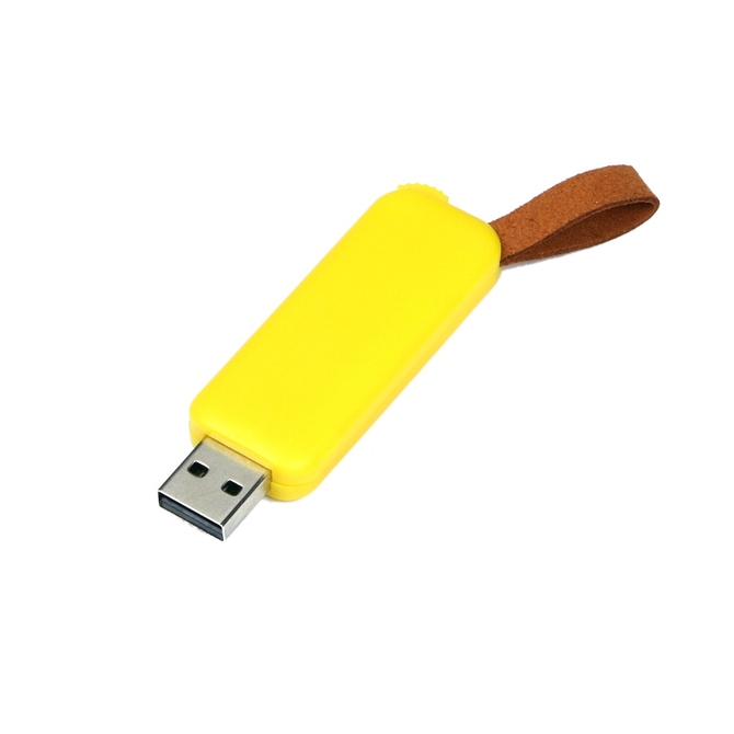 USB 3.0- флешка промо на 128 Гб прямоугольной формы, выдвижной механизм