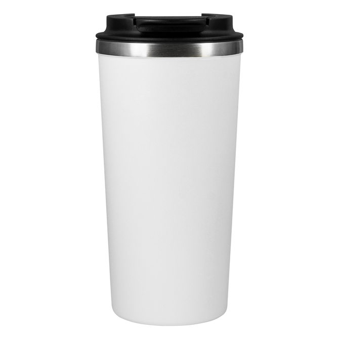 Термокружка вакуумная Палермо (Palermo), белая, зернистое покрытие