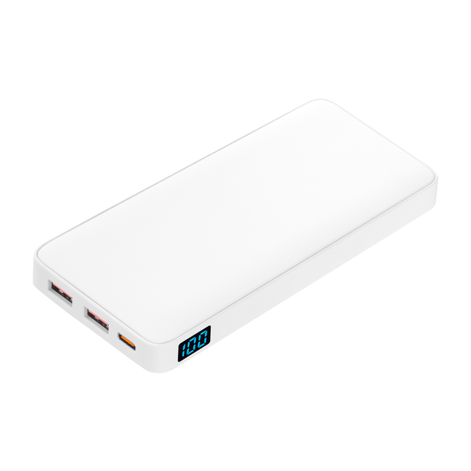 Внешний аккумулятор с подсветкой Анкор Плюс PD (Ancor PD Plus) 10000 mAh, белый
