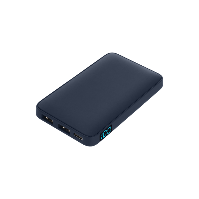Внешний аккумулятор с подсветкой Анкор (Ancor) 5000 mAh, синий