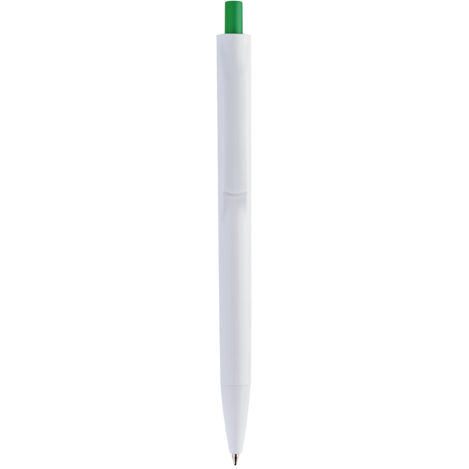 Ручка IGLA COLOR Белая с зеленой кнопкой 1033.02