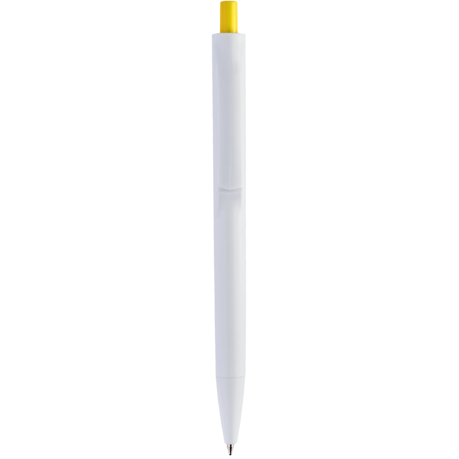 Ручка IGLA COLOR Белая с желтой кнопкой 1033.04
