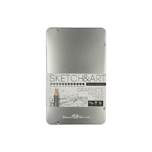 Набор из 12 чернографитовых карандашей «Sketch & Art» В - 14В