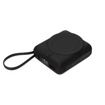 Внешний аккумулятор с подсветкой Риттер PD (Ritter PD) 10000mAh с функцией беспроводной зарядки 15W, черный